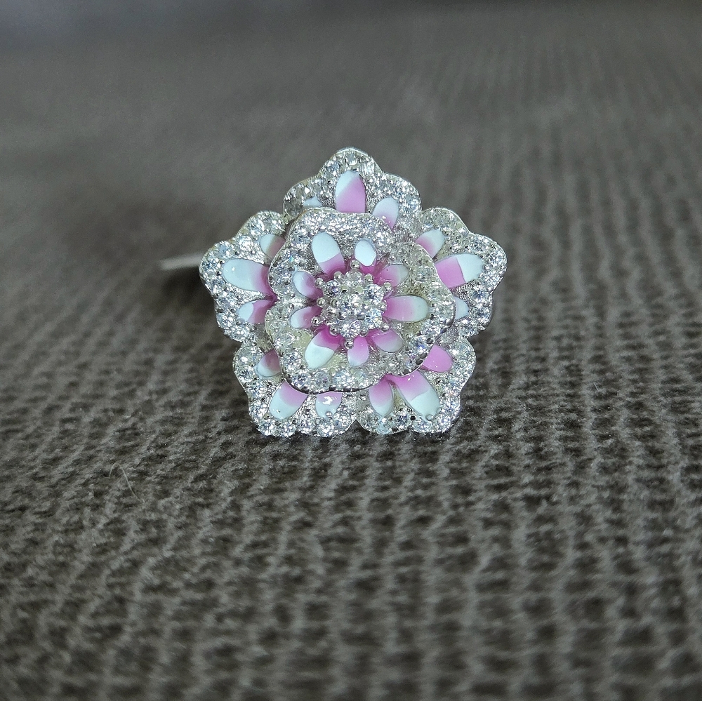 Cote d' Argent Enamel Flower🌸 Ring💍 - NWT - Picture 12 of 16